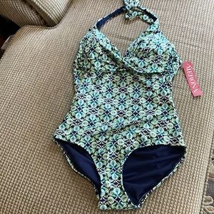 Merona one piece swimsuit (sz m)